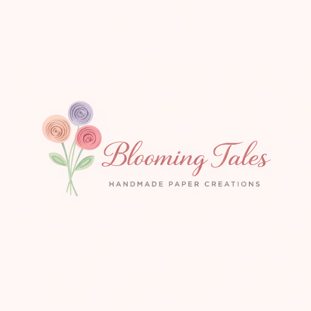 blooming tales handmade logo design